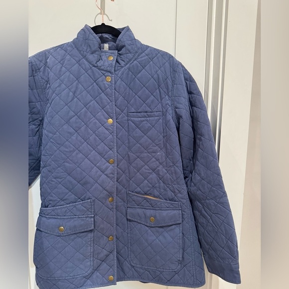 Duluth Blue Quilted Snap Button Jacket Women's L Insulated Stand Up Collar - Picture 6 of 11